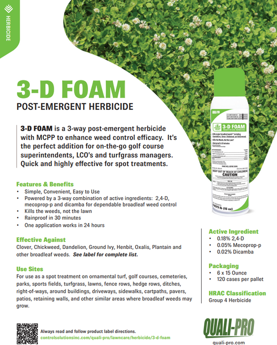 3-D Foam Aerosol Herbicide