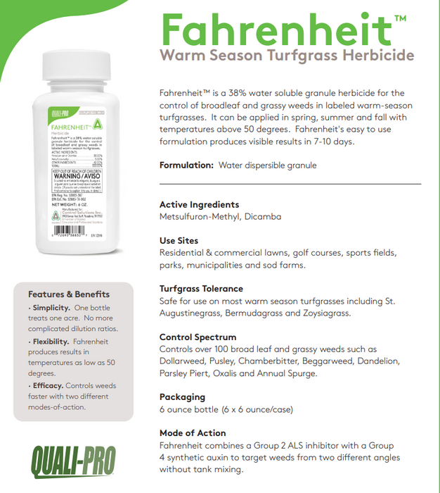 Fahrenheit Herbicide