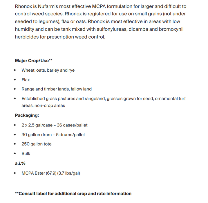 Rhonox MCPA Ester