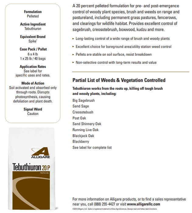 Tebuthiuron 20P Herbicide