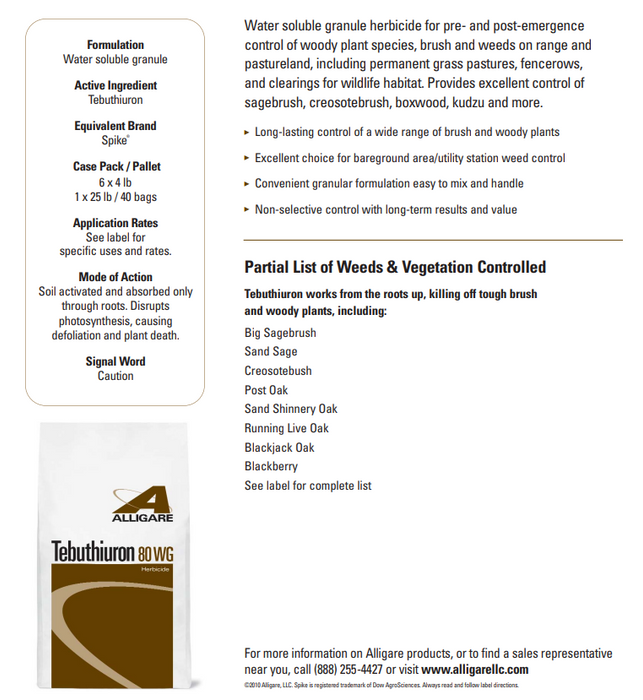 Tebuthiuron 80 WG Herbicide