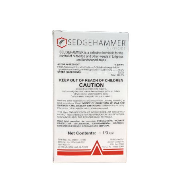 manage herbicide active ingredient Sedgehammer Herbicide